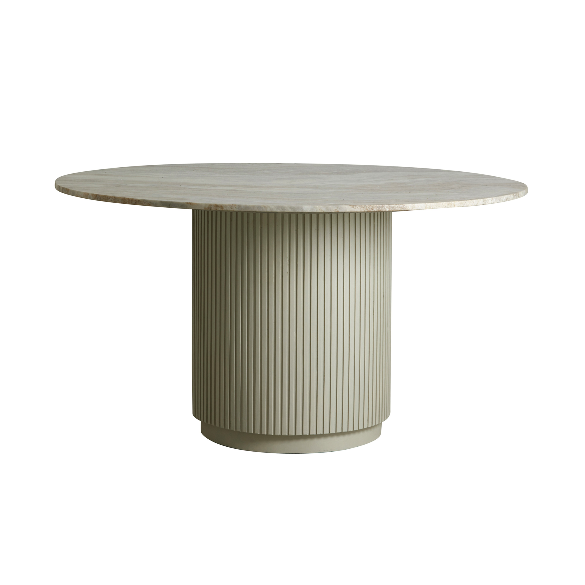 Eettafel Erie Ø140 cm beige marmer