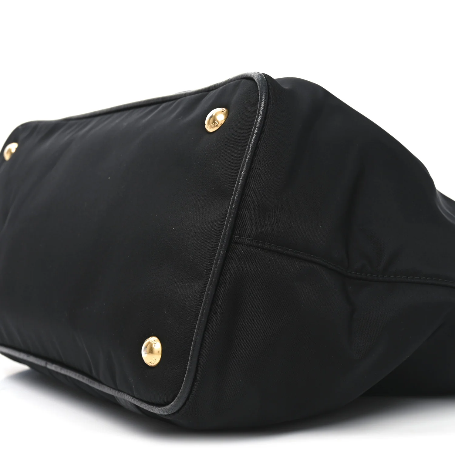 Tessuto Nylon Soft Calf Small Tote Black - Top Club