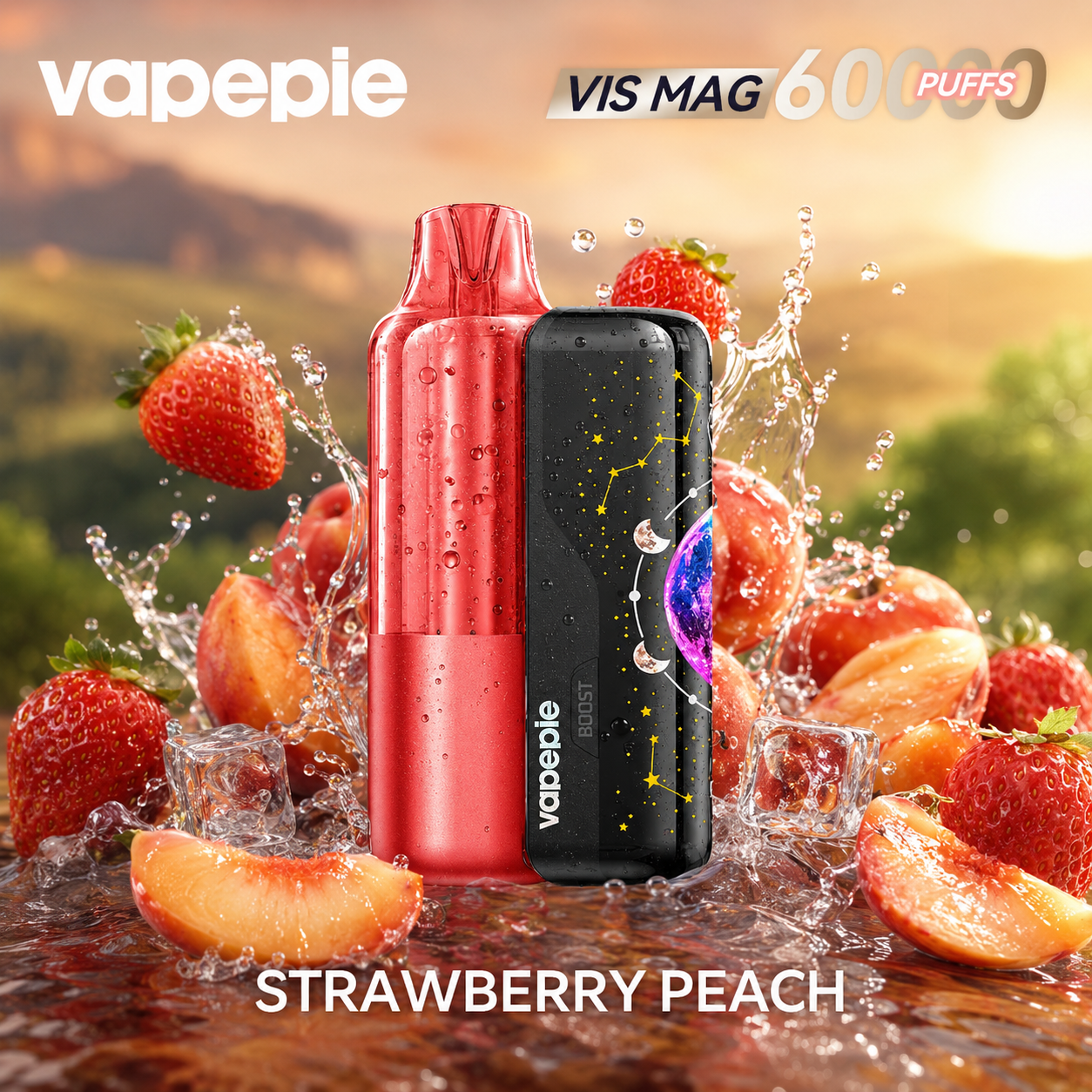 Šťavnatá jahoda-broskev – VAPEPIE VIS MAG