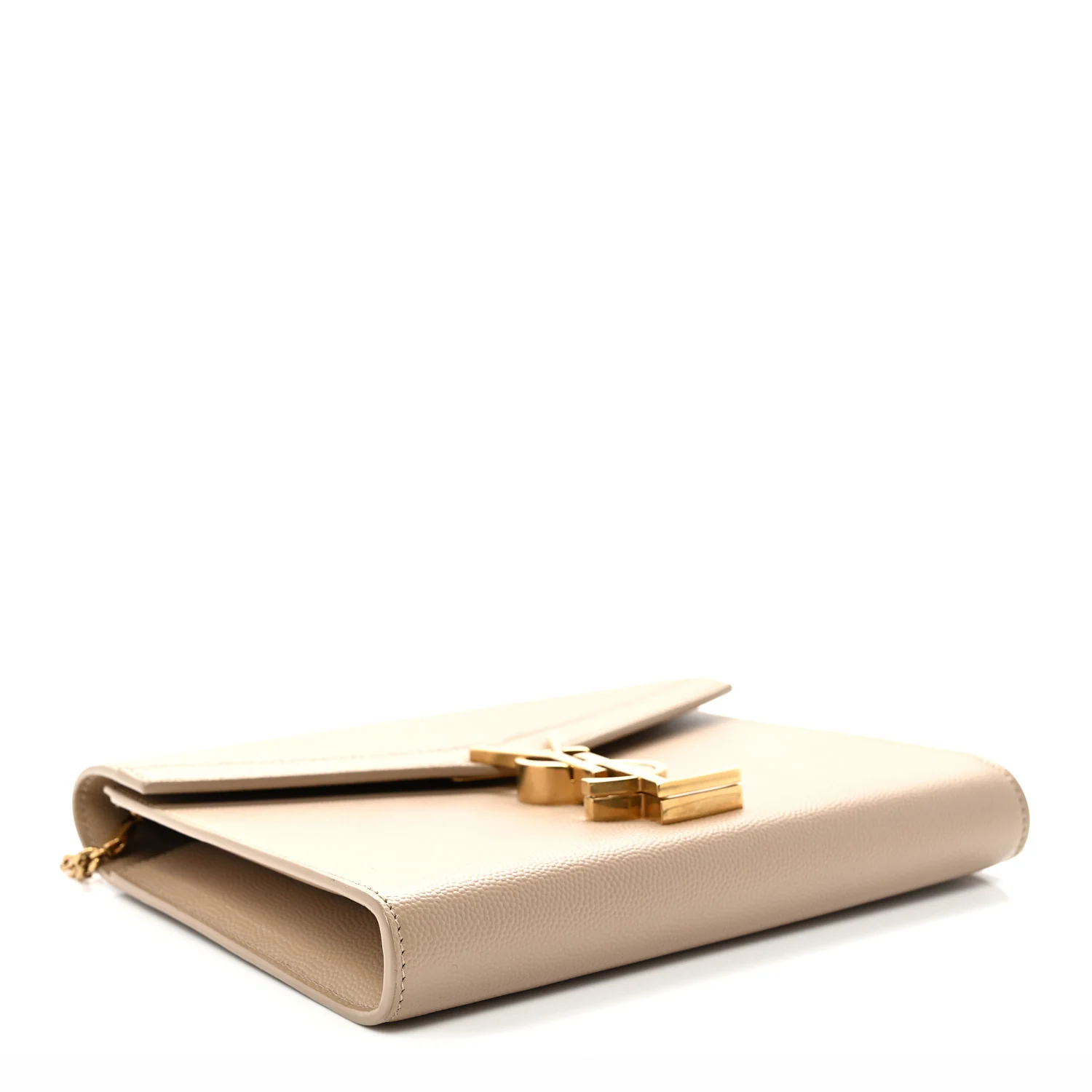 Grain De Poudre Monogram Cassandra Chain Wallet Dark Beige - Top Club
