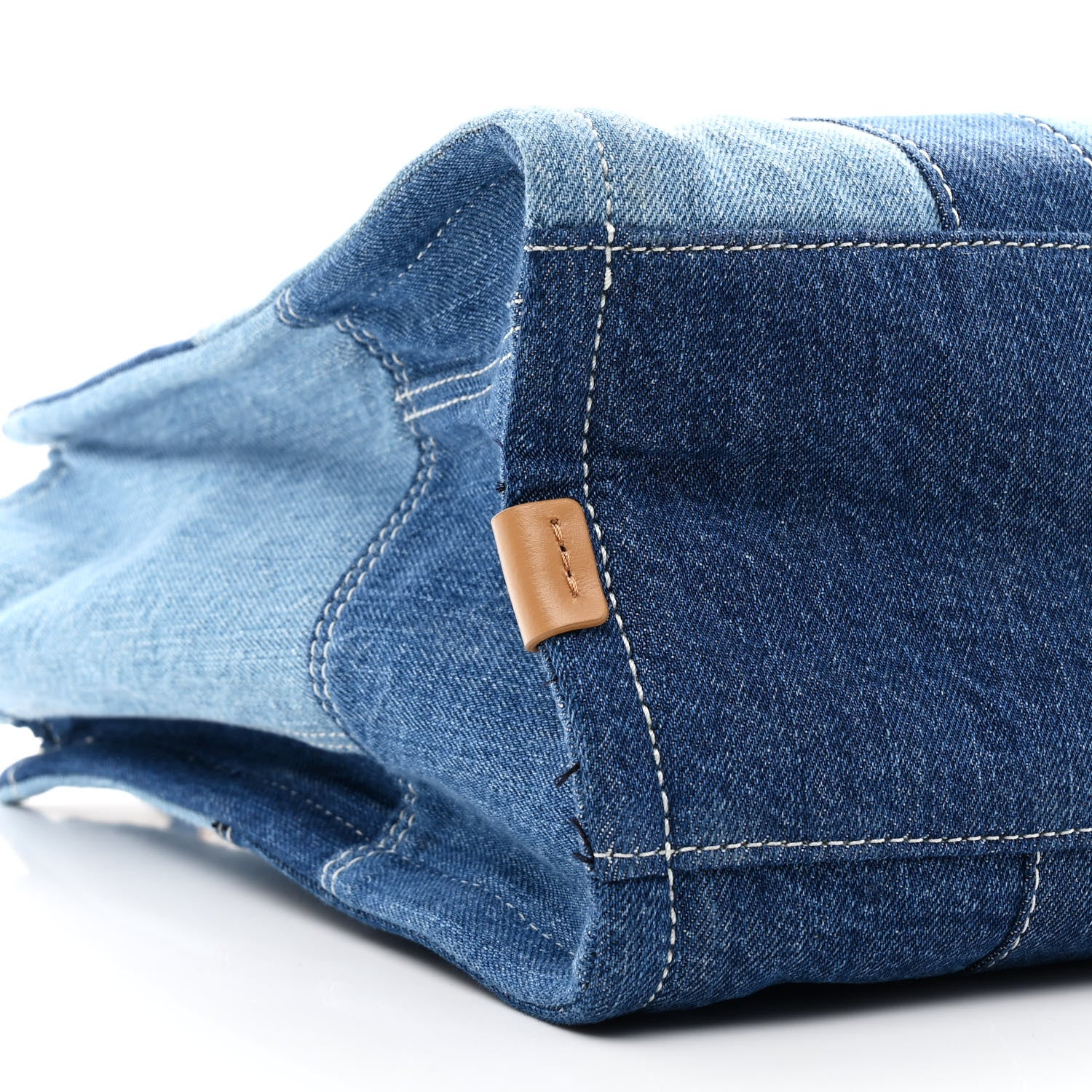 Denim Canvas Large The Tote Bag Blue - Top Club