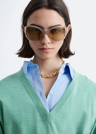 & Other Stories V-NECK MERINO WOOL JUMPER