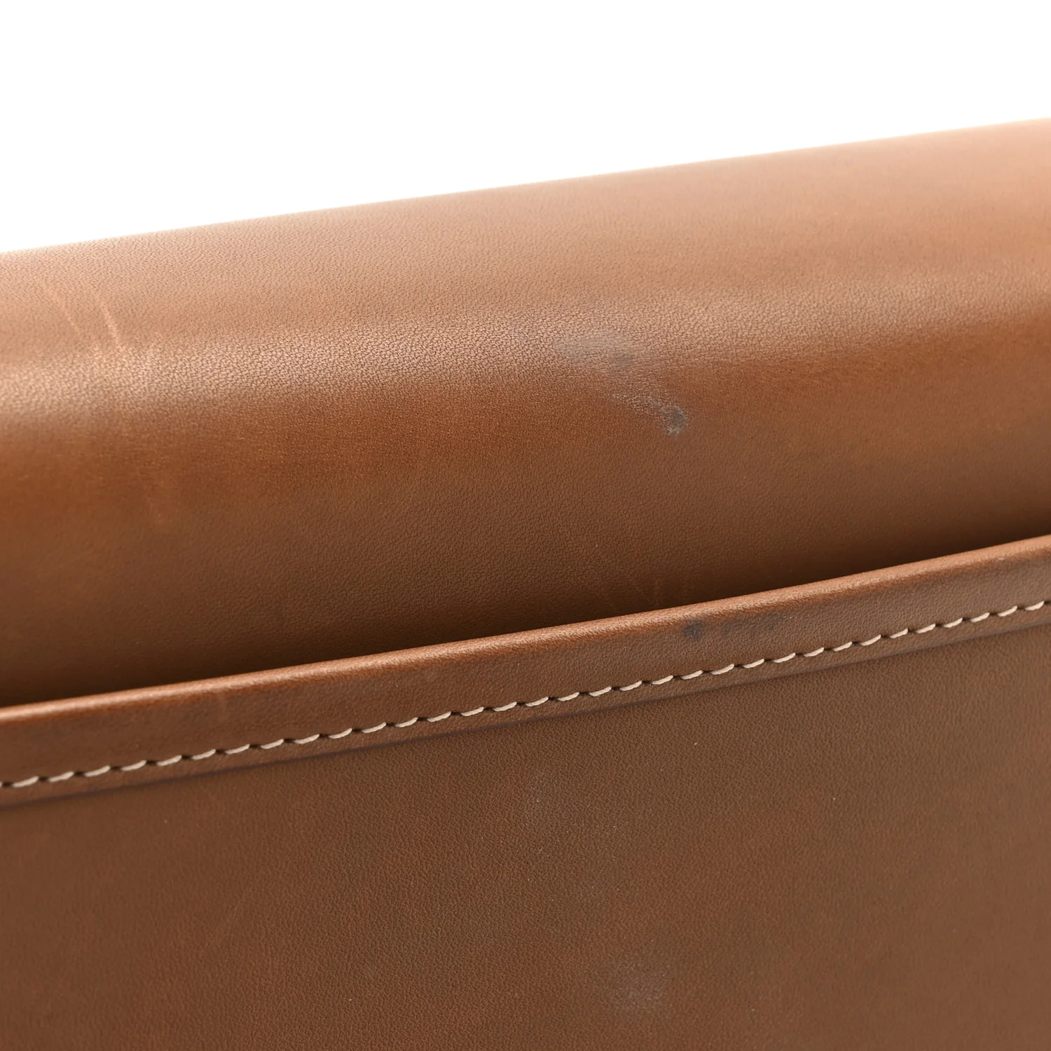 Vegetable Tanned Calfskin Le Caban Satchel Bag Brick - Top Club