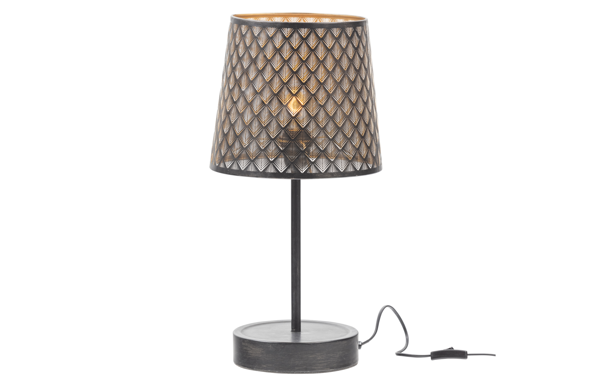 Tafellamp Kars - zwart/antique brass