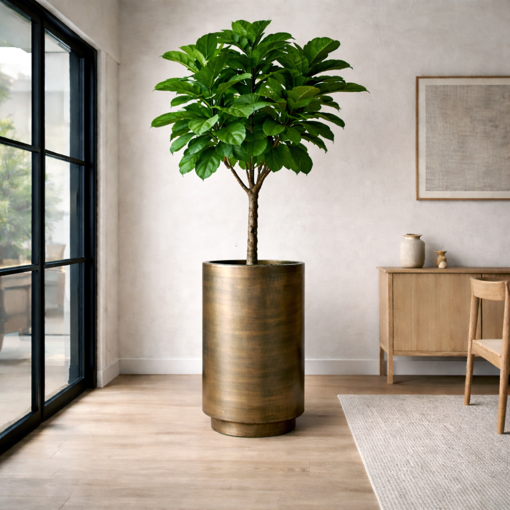 PRE-ORDER Plantenpot Potosi aged brass Ø40 x H80 cm