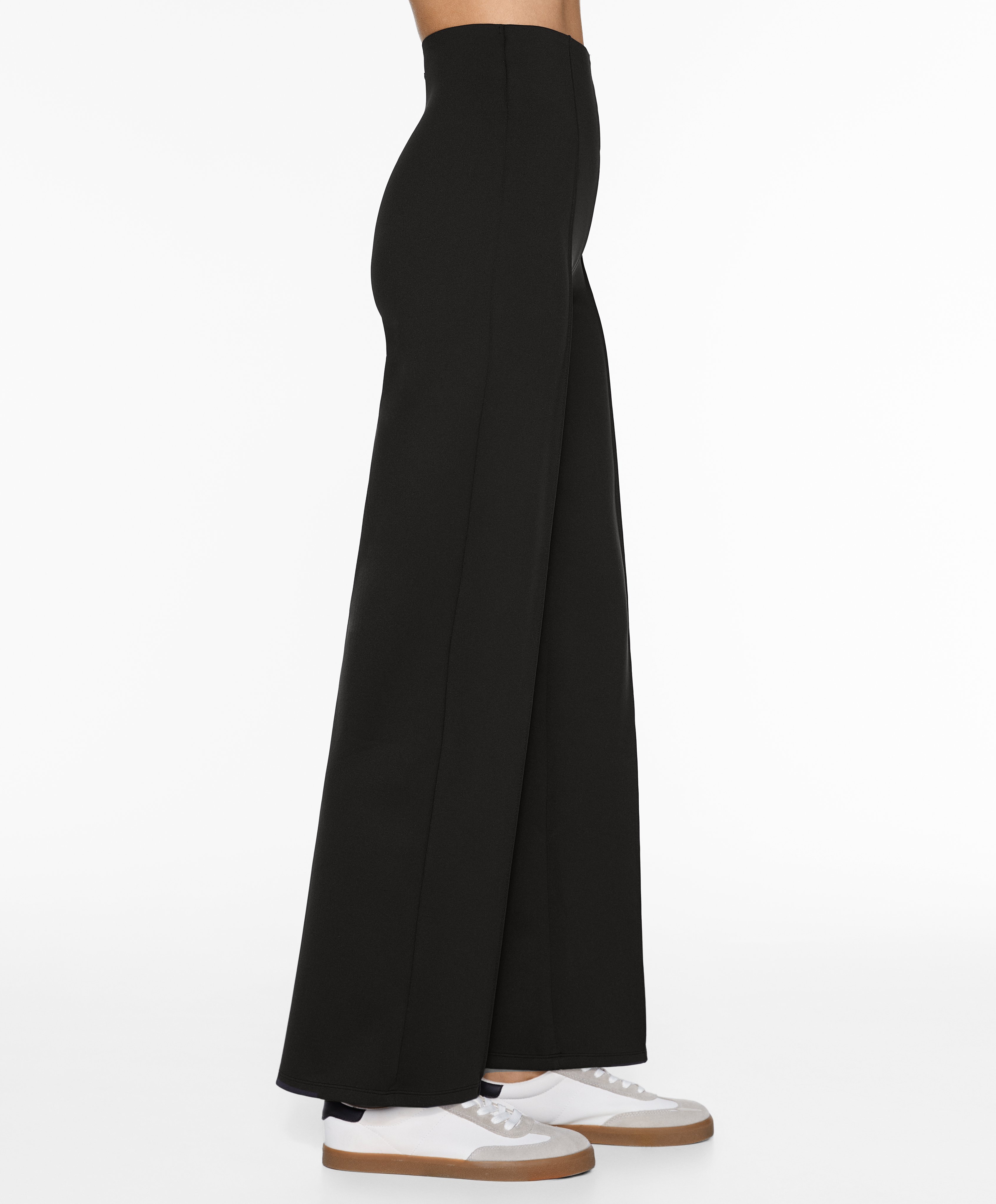 OYSHO Neoprene-effect straight-leg trousers