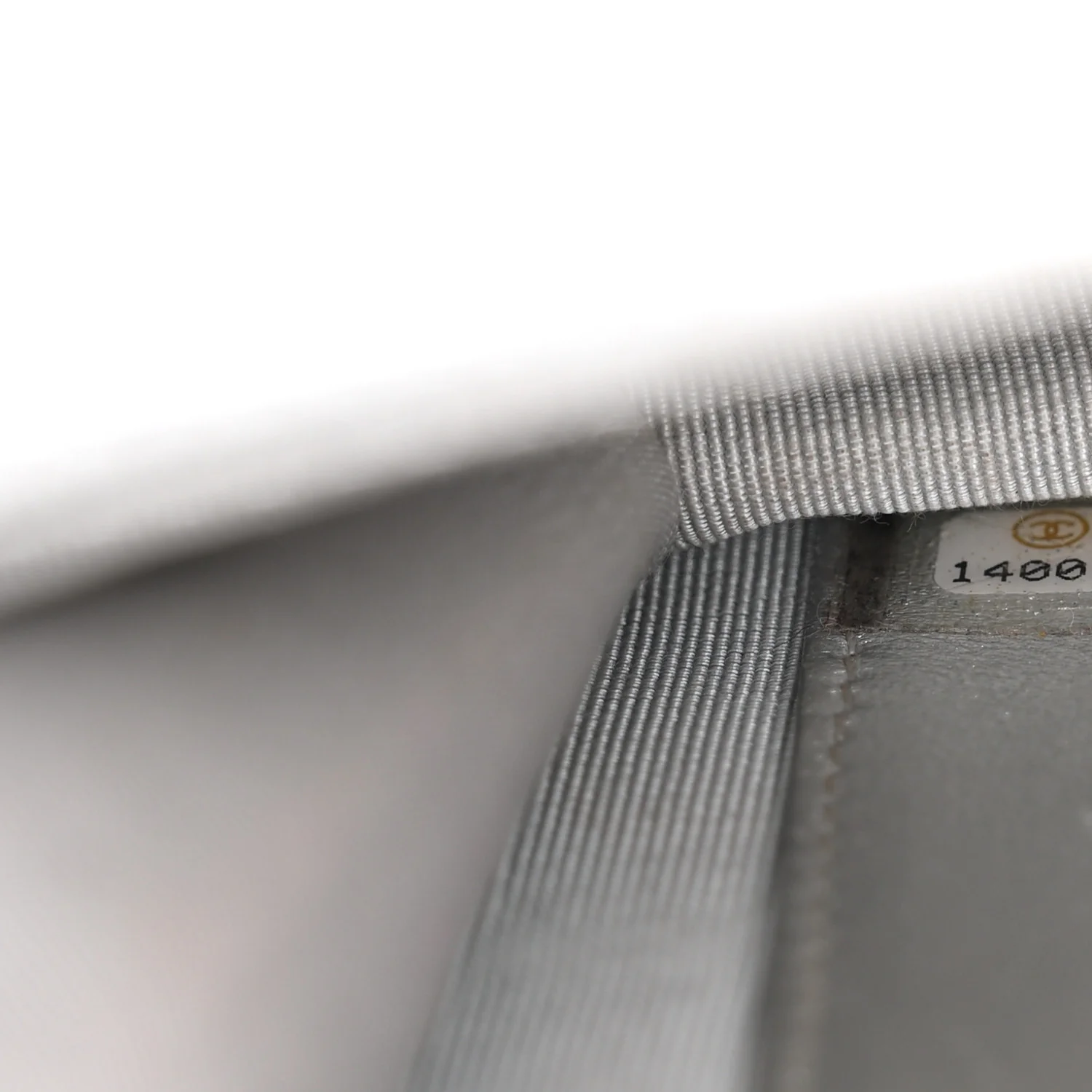 Metallic Lambskin Quilted Wallet On Chain WOC Silver - Top Club