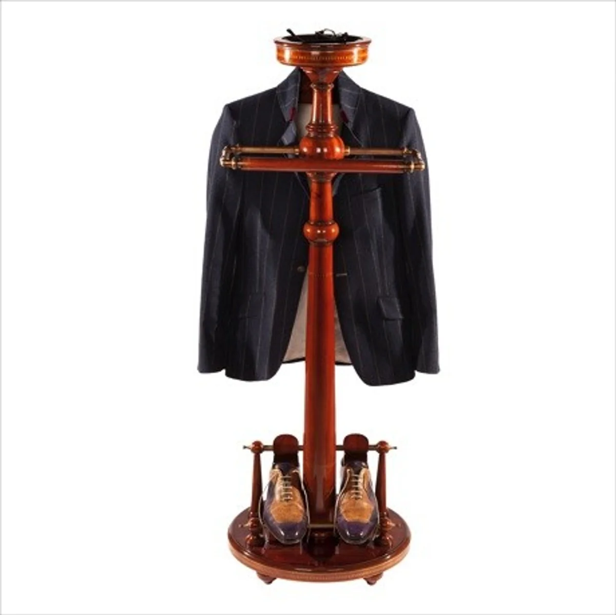 Designer Luxury Coat Rack New York Banker Style - Mahogany - Dressboy - Clothes Rack Suit Rack - Baroque Empire Art Deco Art Nouveau Biedermeier