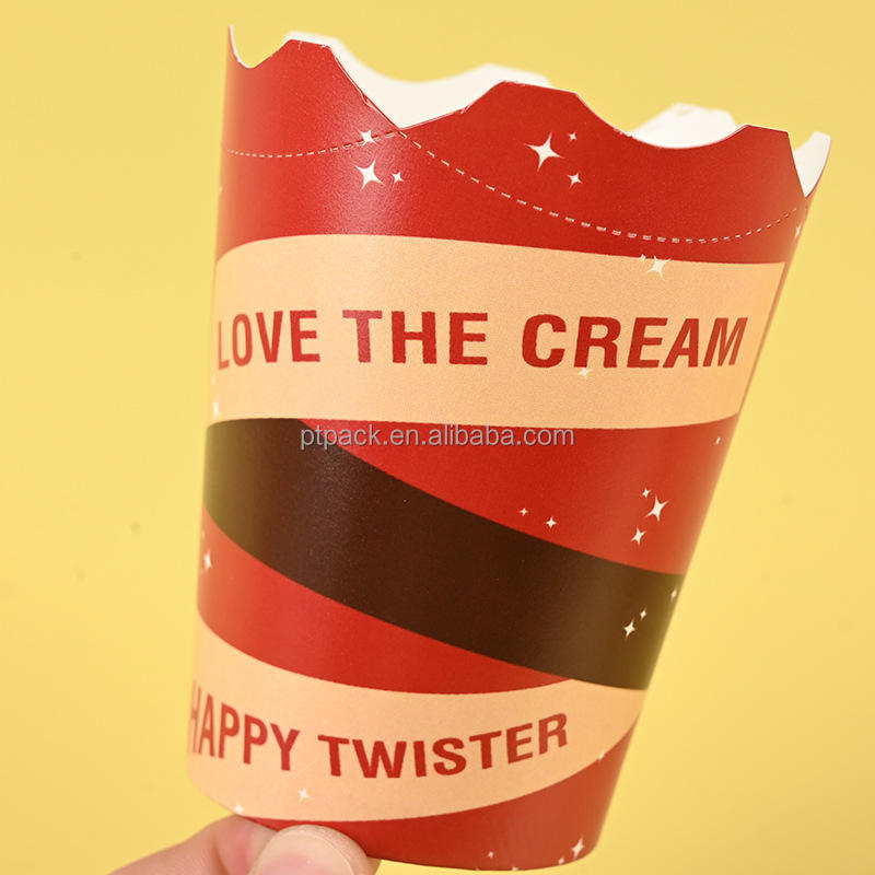 Mc flurry Paper Cup Container Takeaway Disposable Ice Cream Cup with logo