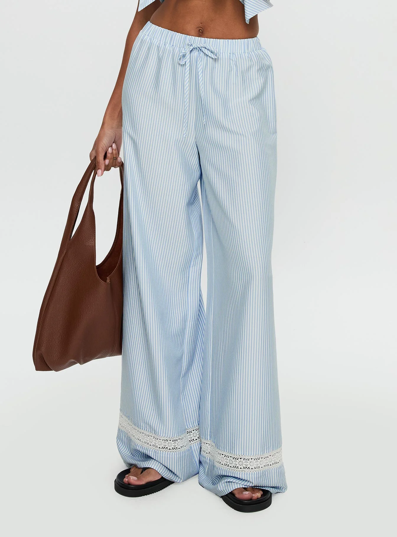 Summer Too Hot Pant Blue Stripe