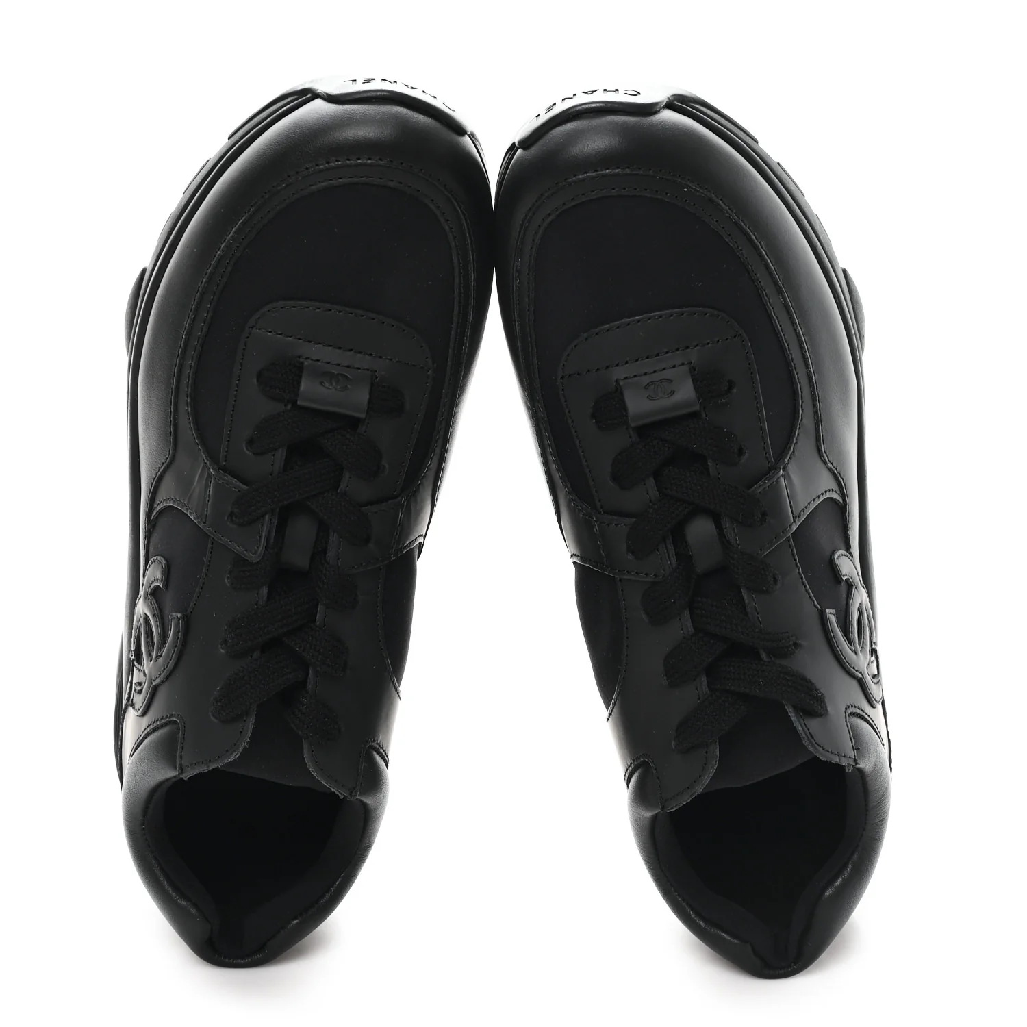 Calfskin Lambskin CC Uniform Sneakers 41 Black