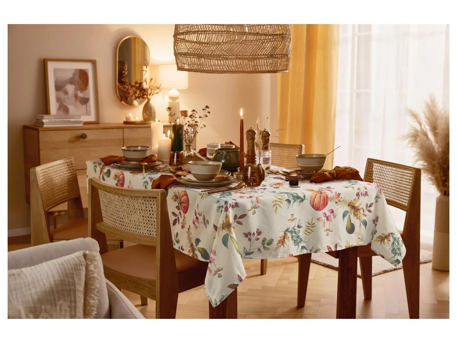 LIVARNO home Set de nappe et chemins de table