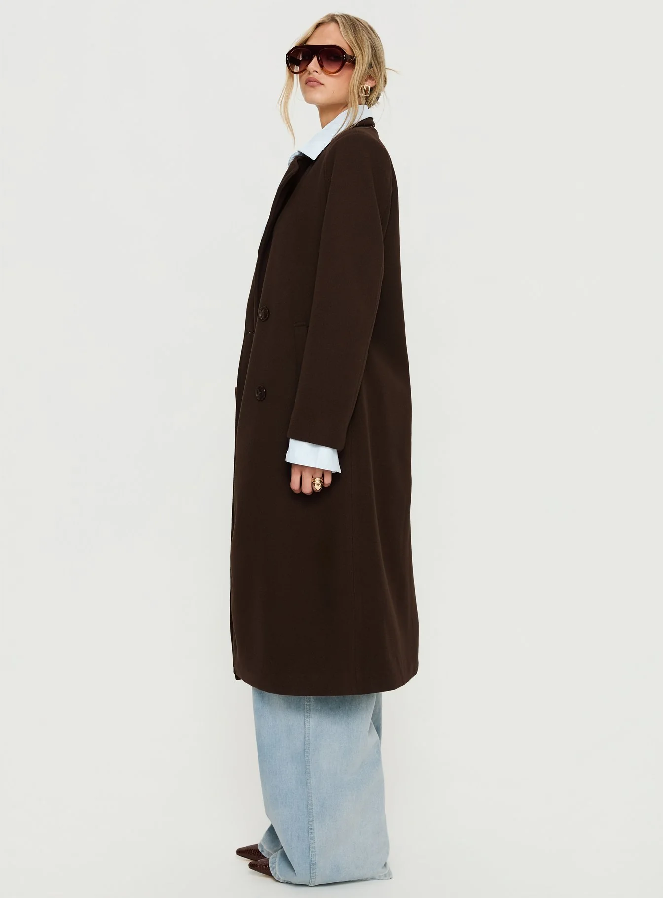 Prolific Longline Coat Brown