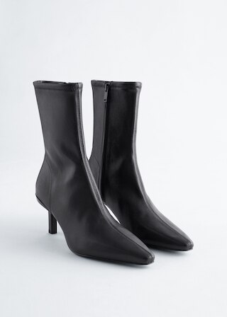 & Other Stories STRETCH-LEATHER ANKLE BOOTS