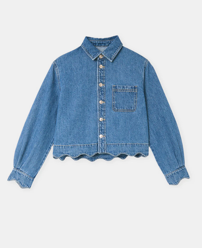 Pimkie Chemise en jean avec bords zig-zag