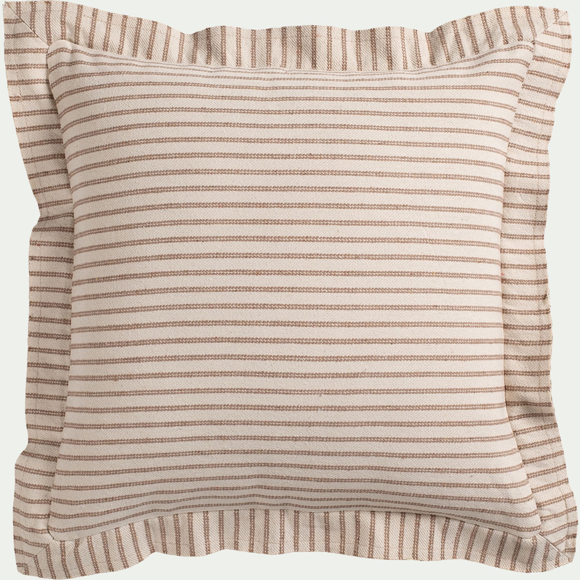ESTIN - Housse de coussin en coton finition volant 45x45cm - beige