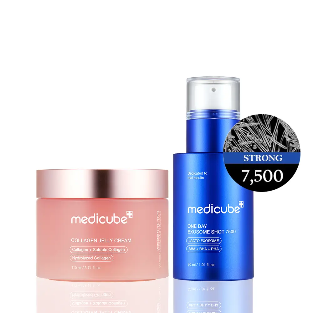[medicube] Korean Home Aesthetic Duo l Experience Glass Glow Facial Effect Facial Skincare Set
