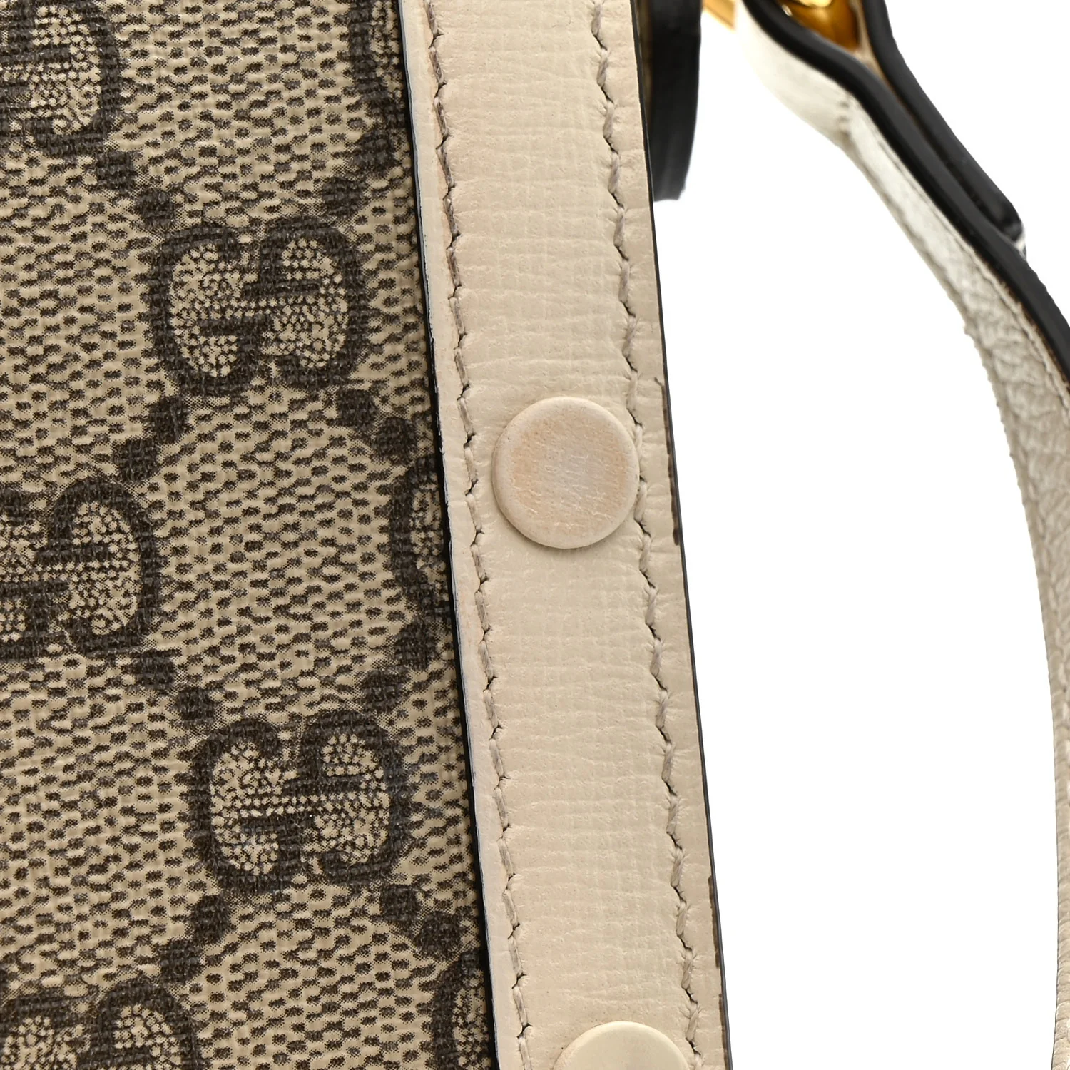 GG Supreme Monogram Azalea Calfskin Mini Horsebit 1955 Crossbody Bag Beige Ebony Mystic White - Top Club