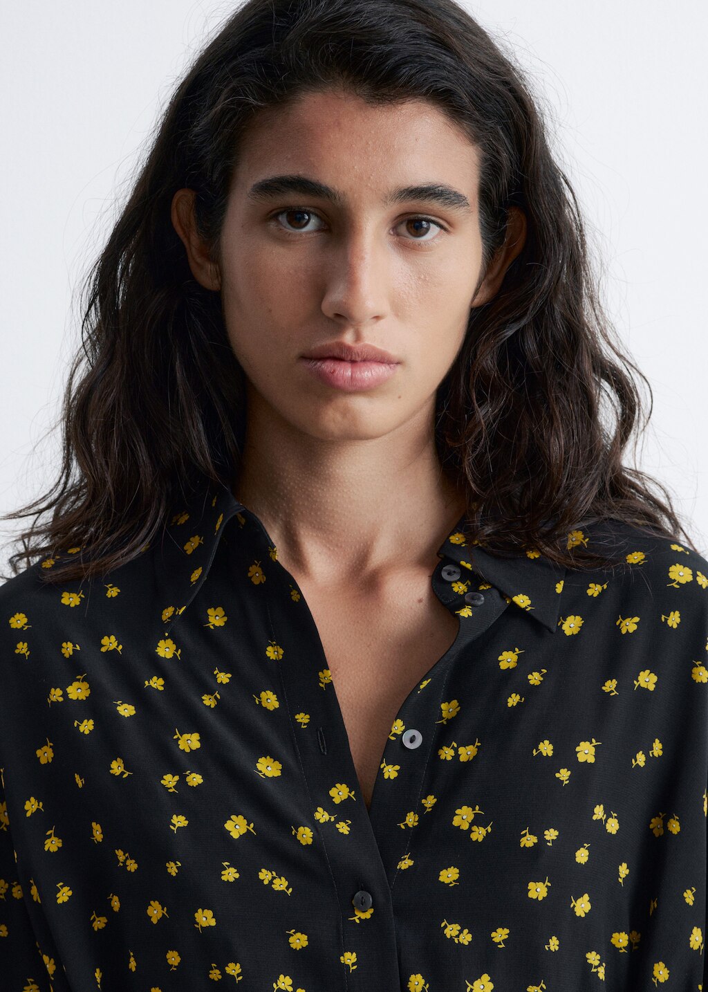 & Other Stories TIE-DETAIL MIDI SHIRT DRESS