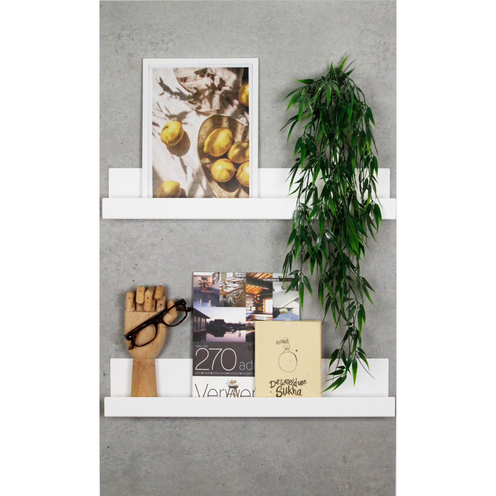 Magneetbord dessin –   beton grijs 60x140 cm