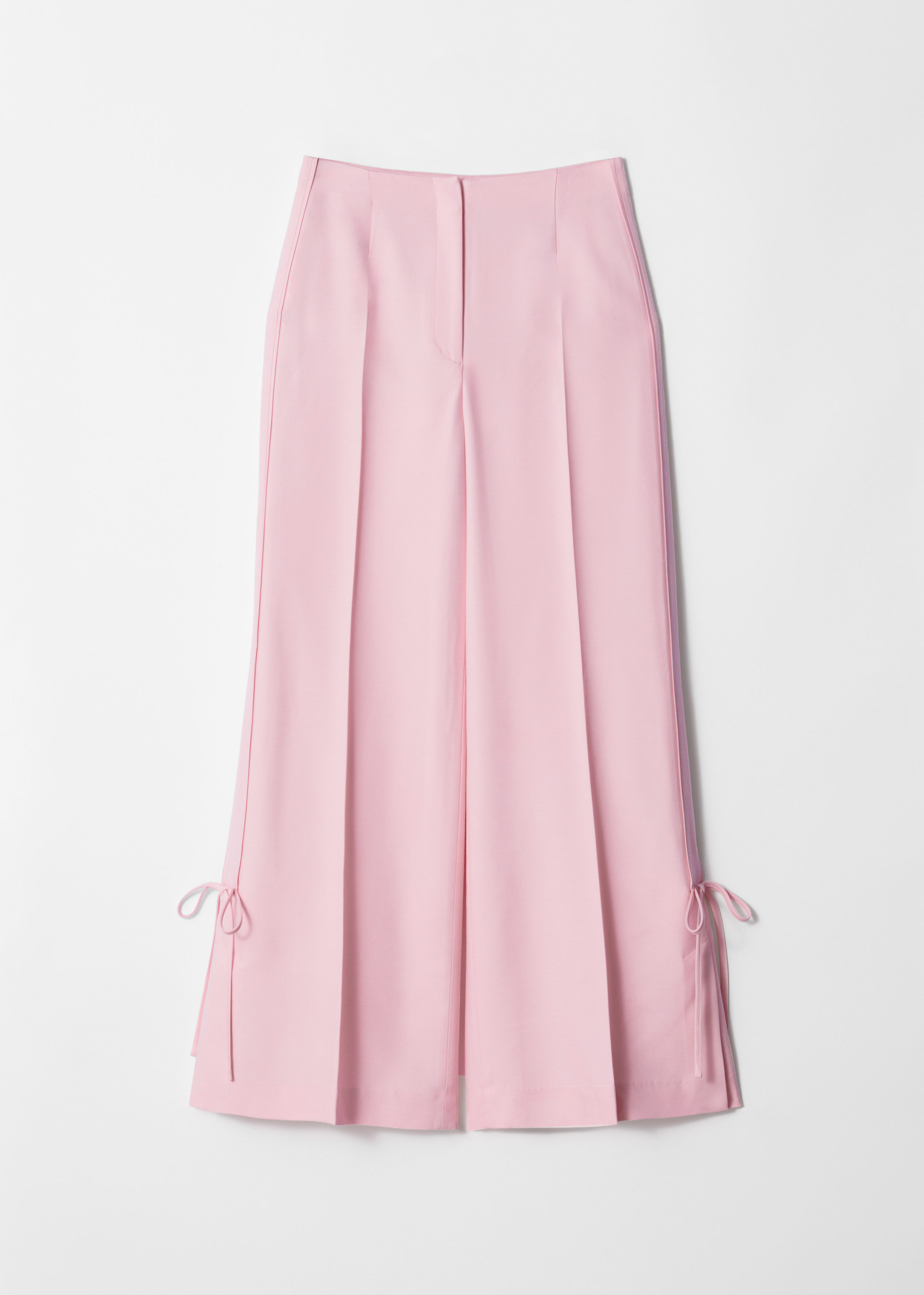 & Other Stories BOW-DETAILED PRESS-CREASE TROUSERS