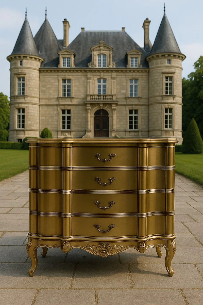 Luxury Baroque chest of drawers with 4 drawers gold 107 cm - Baroque furniture