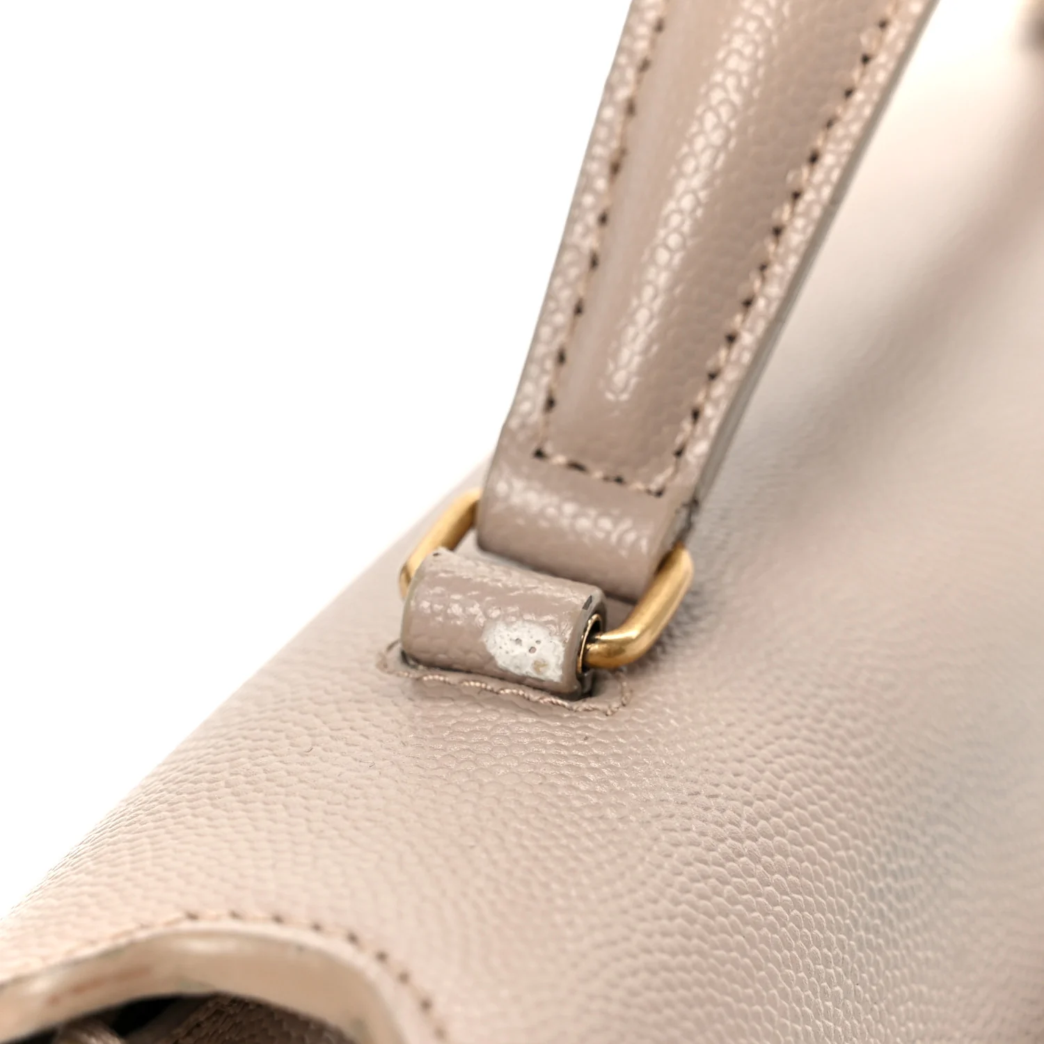 Grain de Poudre Medium Classic Monogram Cassandra Top Handle Dark Beige - Top Club