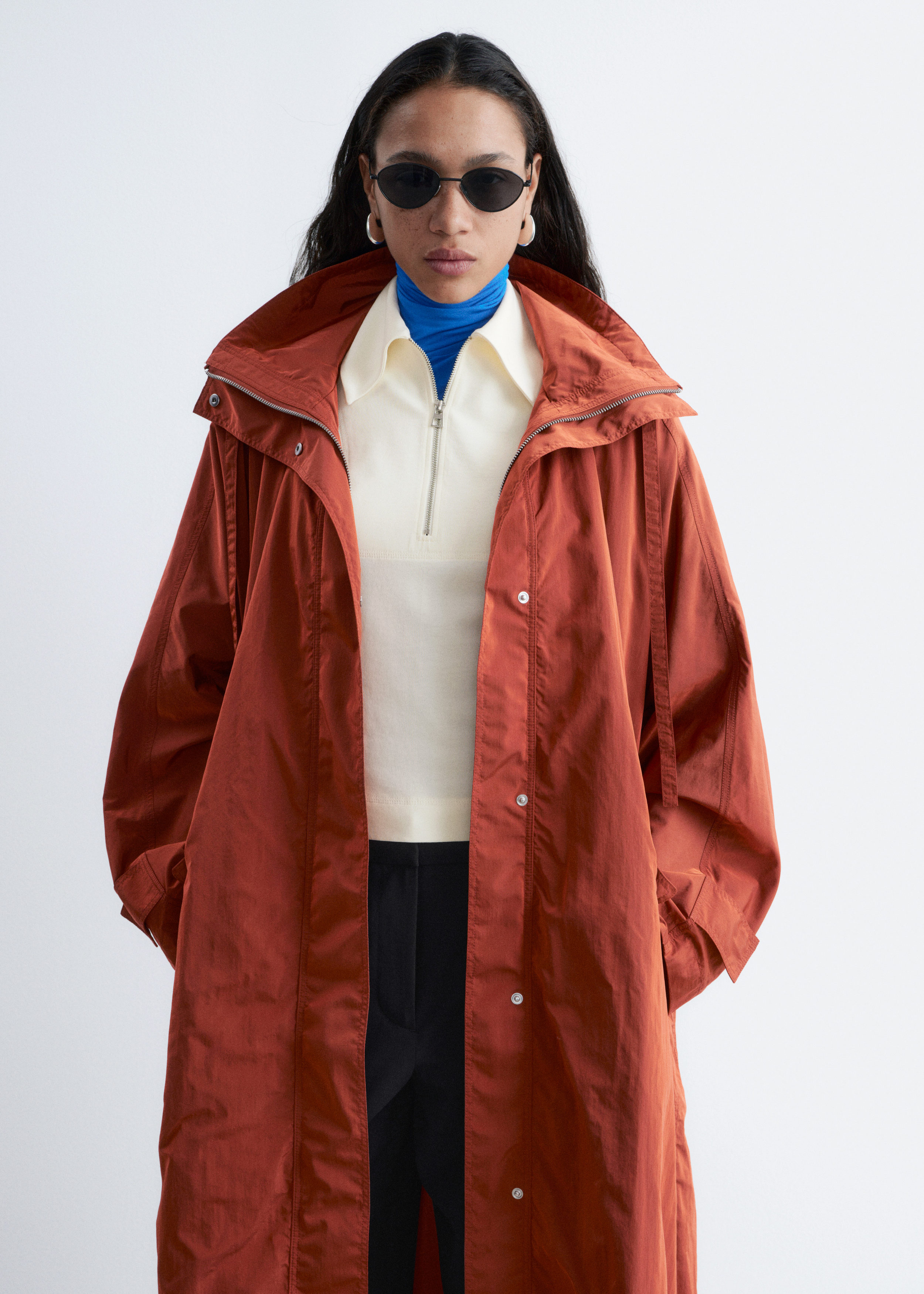 & Other Stories TECHNICAL NYLON HOODED PARKA
