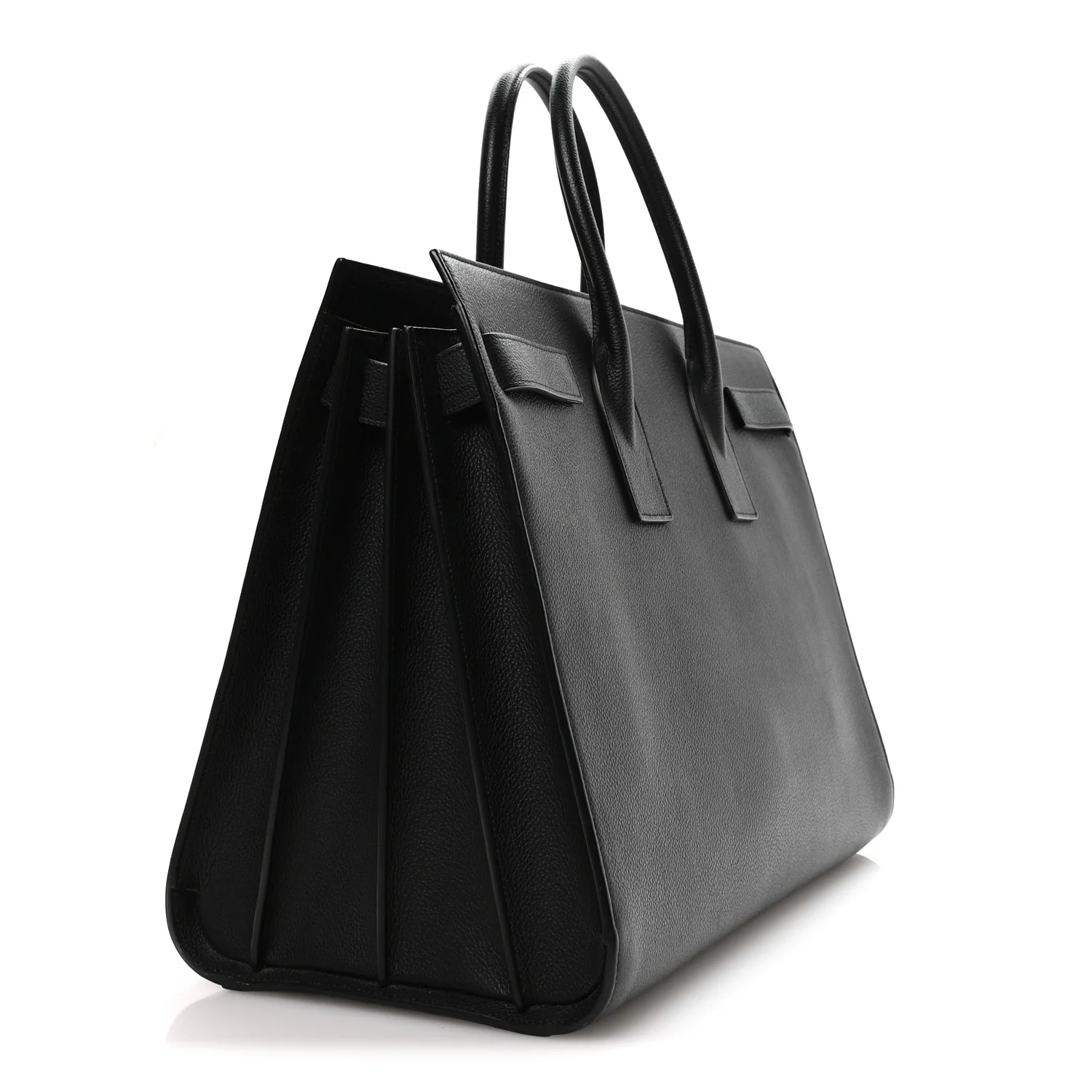 Grained Calfskin Large Sac De Jour Carryall Black - Top Club