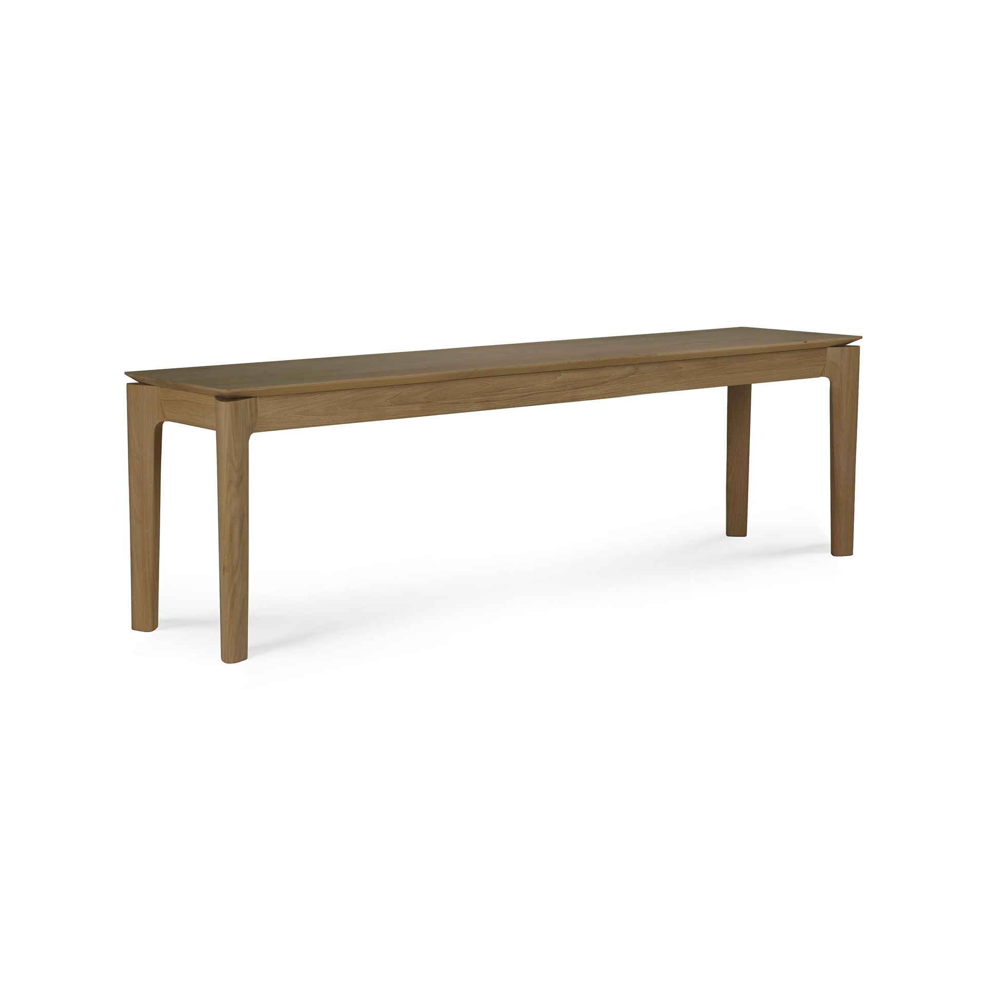 Bok bank - teak - 166cm - onbehandeld