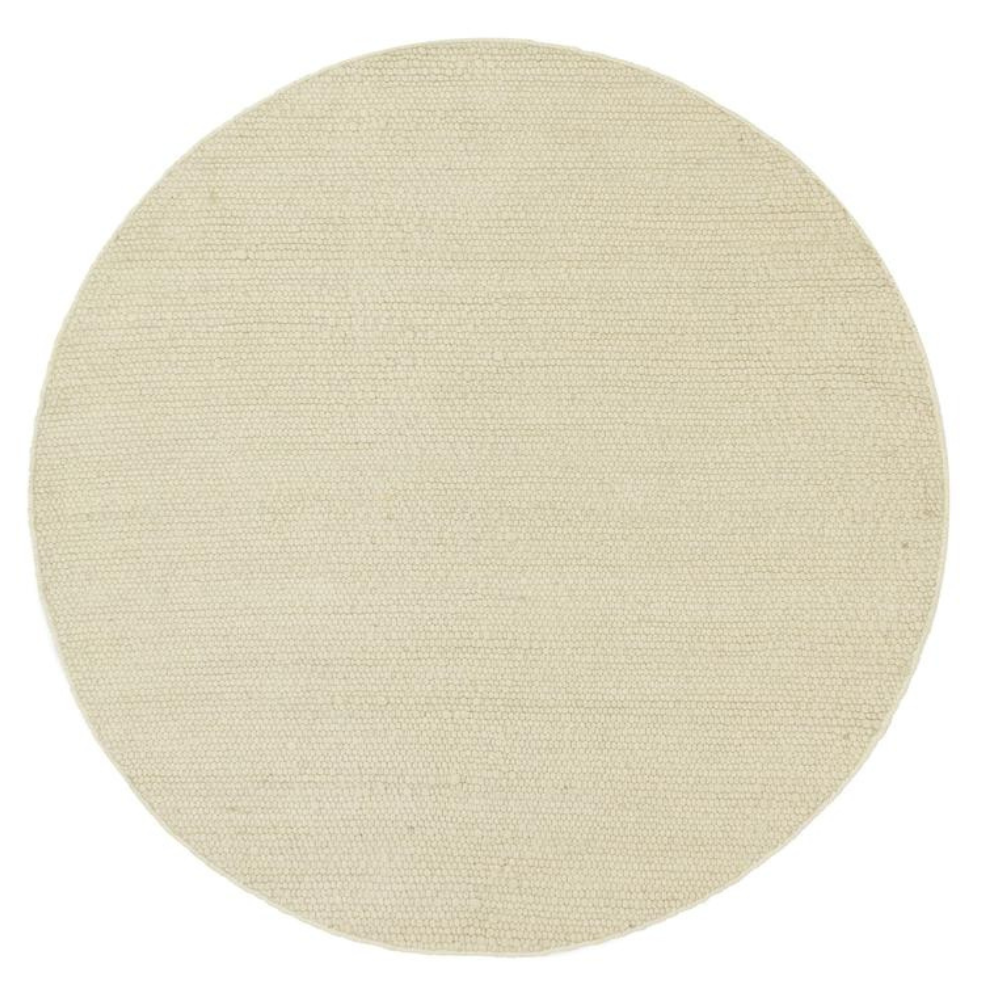 Vloerkleed Sten white Ø200 cm