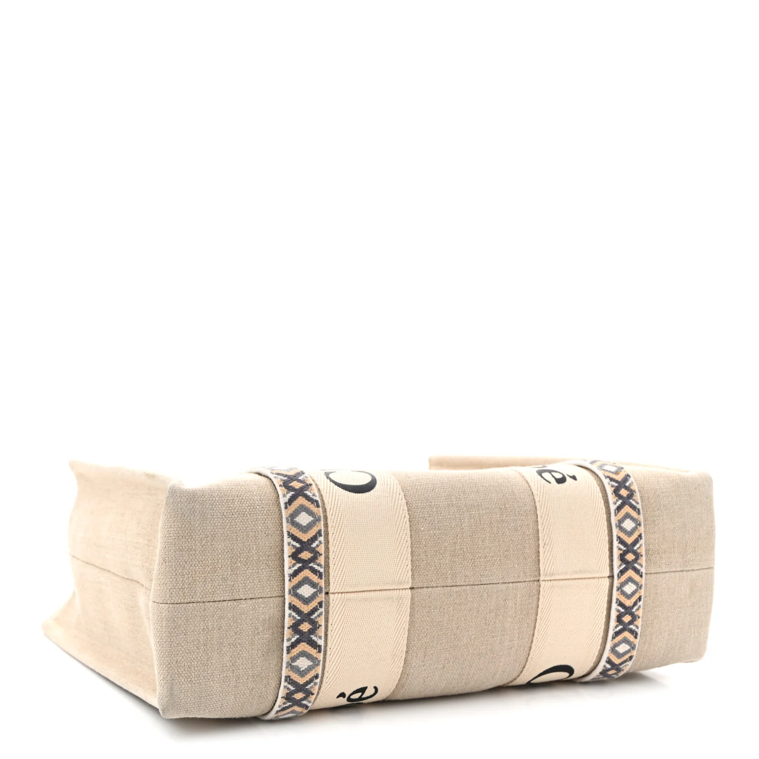 Cotton Medium Woody Ribbon Tote Slate Green - Top Club