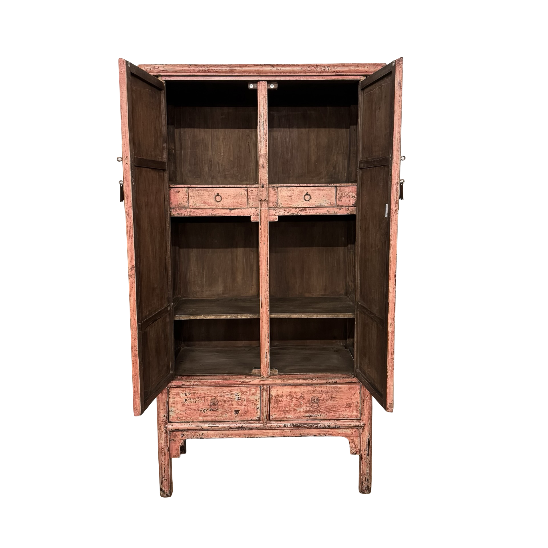 Wandkast 2 deur 4 la roze/rood uniek