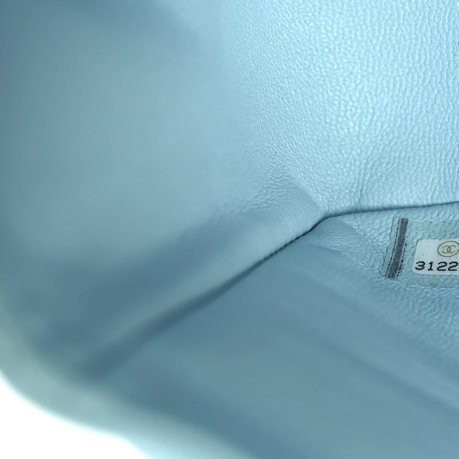 Lambskin Quilted Medium Double Flap Light Blue - Top Club