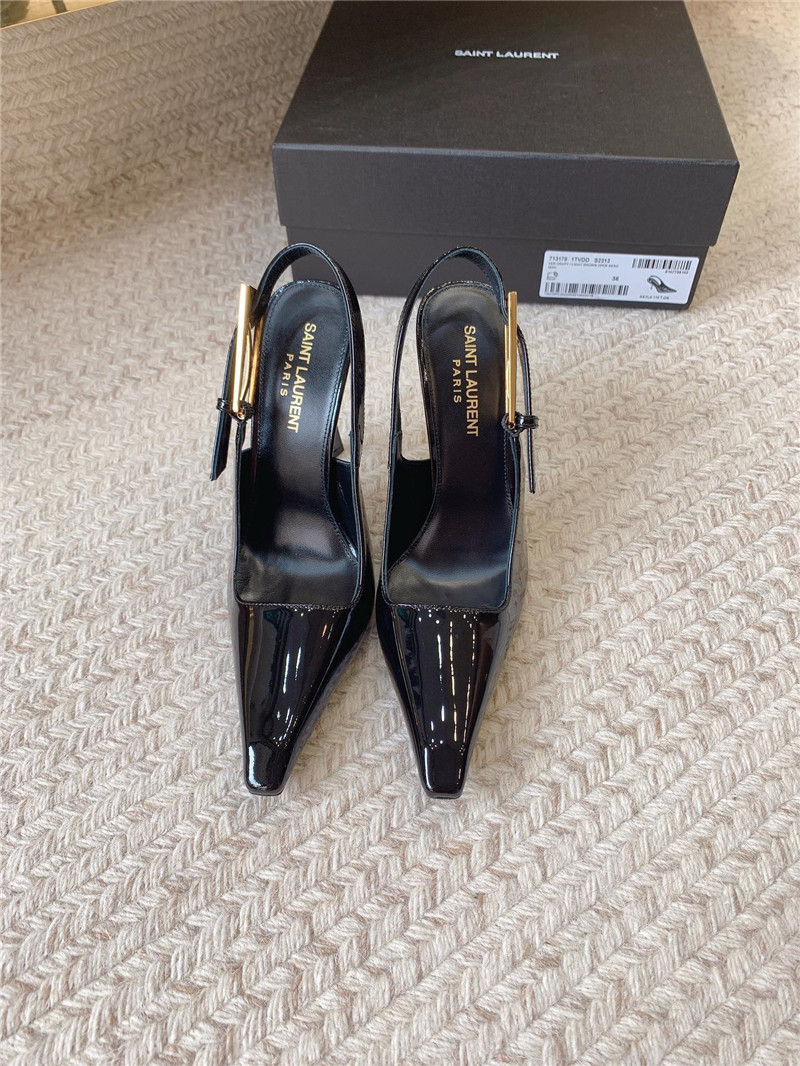 YSL catwalk style small square toe high heel sandals - Sneaker Replica Workshop