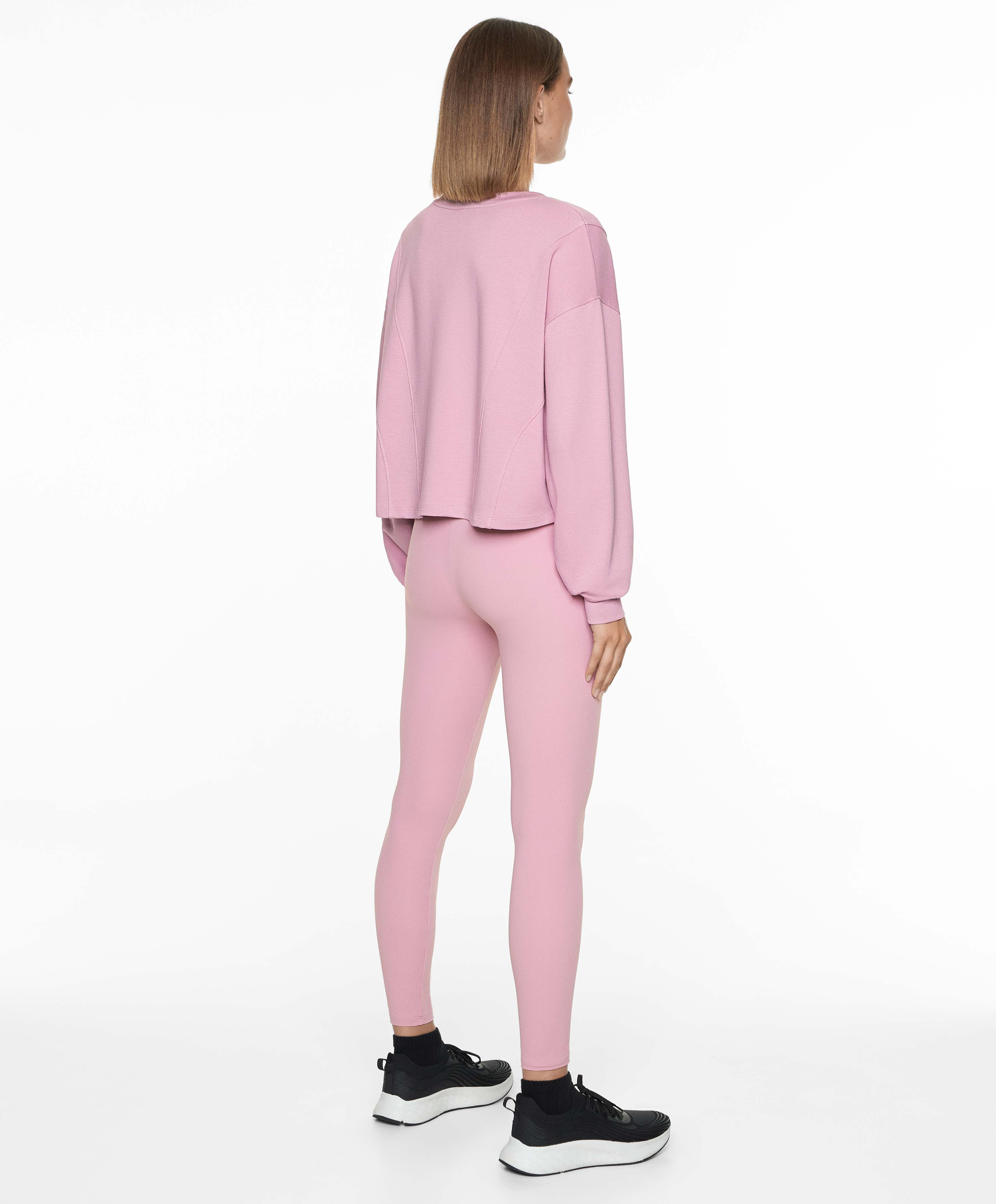 OYSHO Crop sweatshirt with cotton and modal