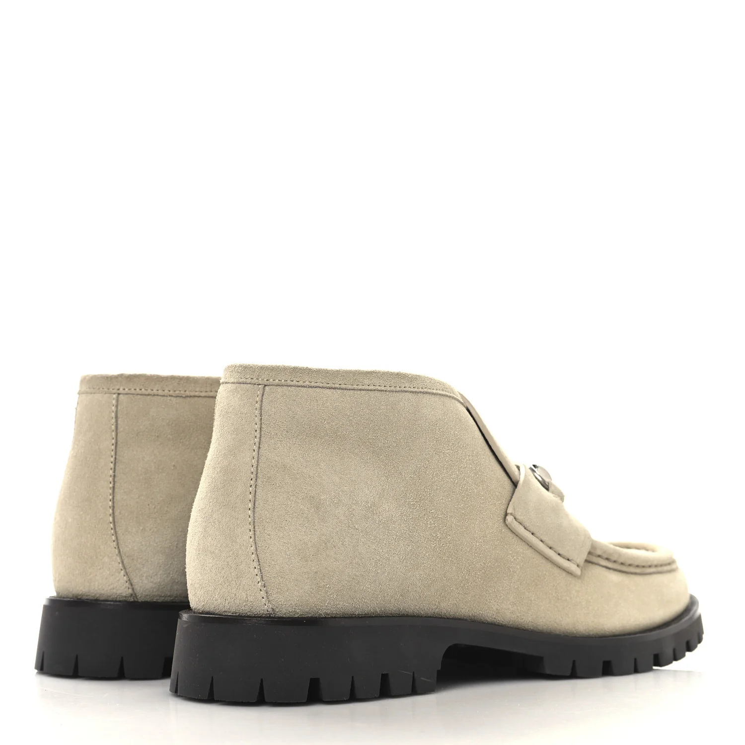 Suede Mens Horsebit Ankle Boots 8.5 Beige - Top Club