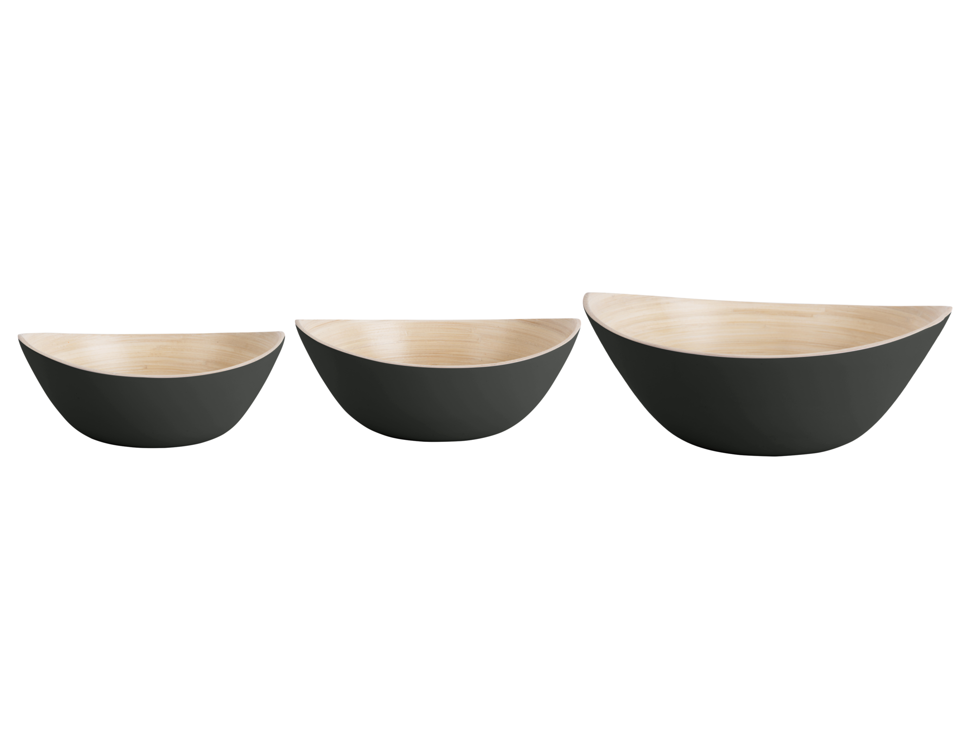 Bowl set Puro Oval bamboo black