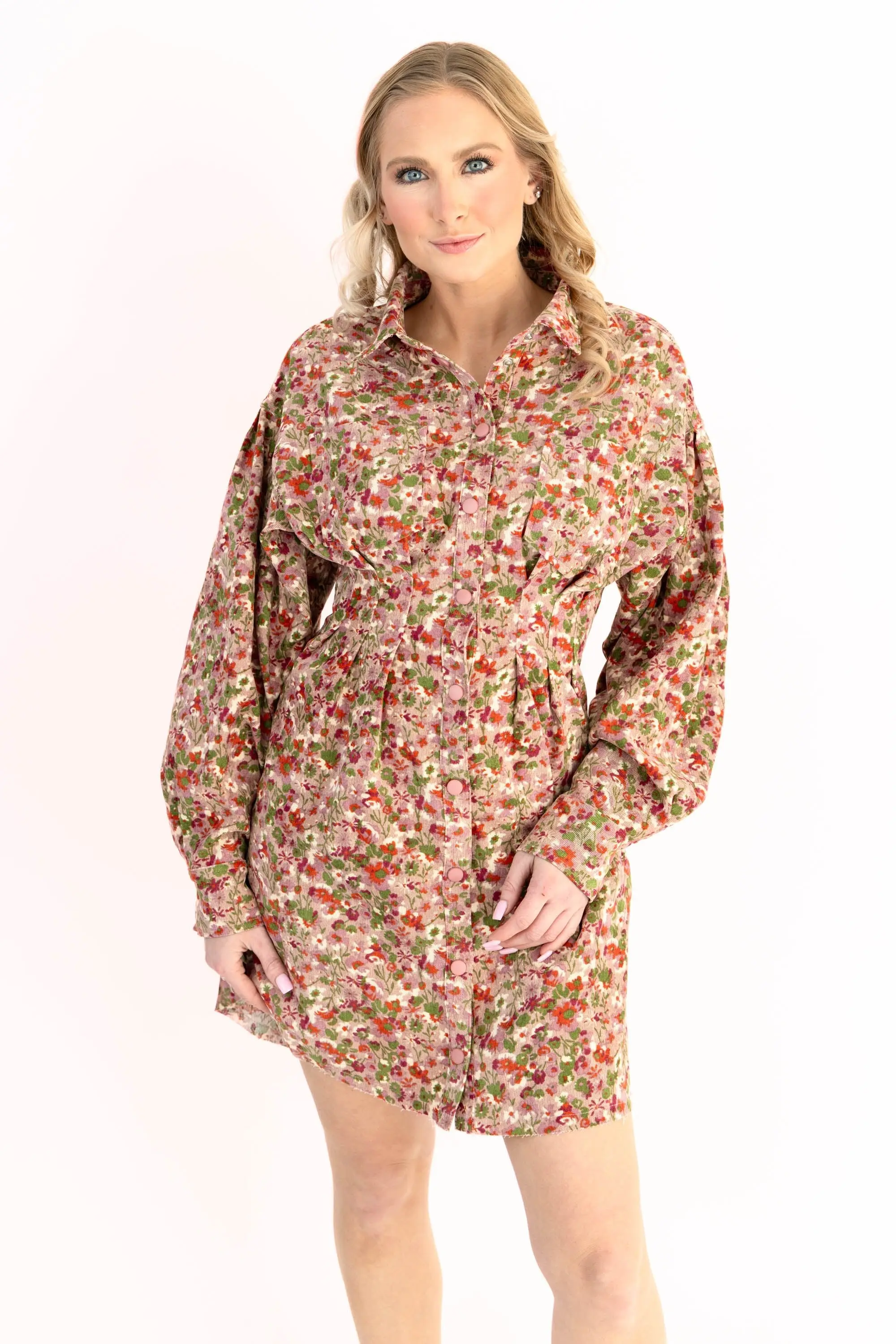 When You Say Nothing at All Corduroy Short Dress - ALJEGJ