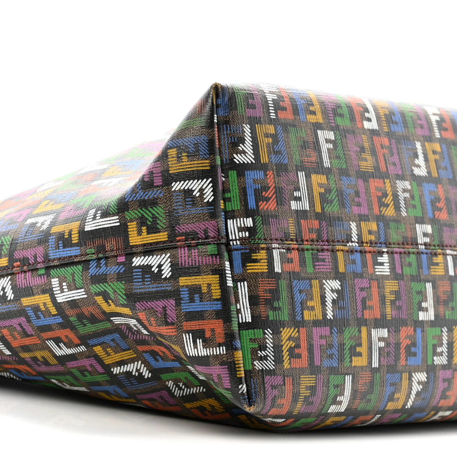 Zucca Spalmati Patent Zucchino Screen Print Medium Roll Tote Tobacco Multicolor Black - Top Club