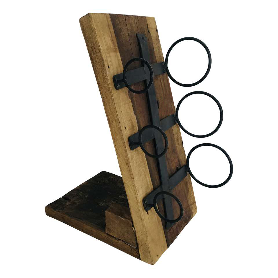 Winestand 3-bottle 26x38H43cm