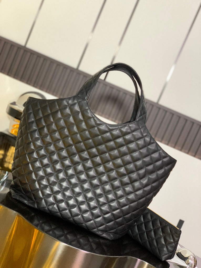 Y Icare Maxi Shopping Bag - Black - Top Club