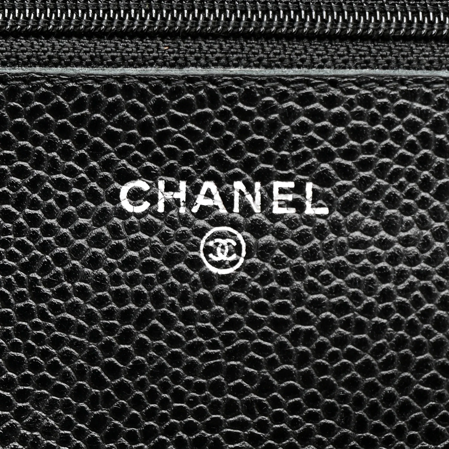 Caviar Quilted Wallet on Chain WOC Black - Top Club