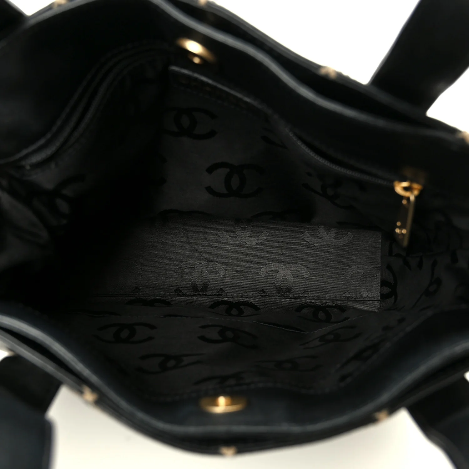 Calfskin Wild Stitch Tote Black - Top Club