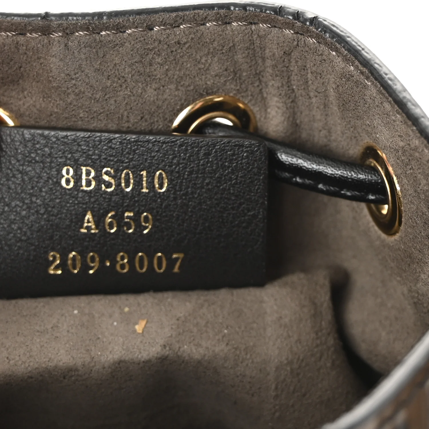 Vitello Liberty F is Fendi Bi-Color FF 1974 Embossed Mini Mon Tresor Bucket Bag Maya Black - Top Club