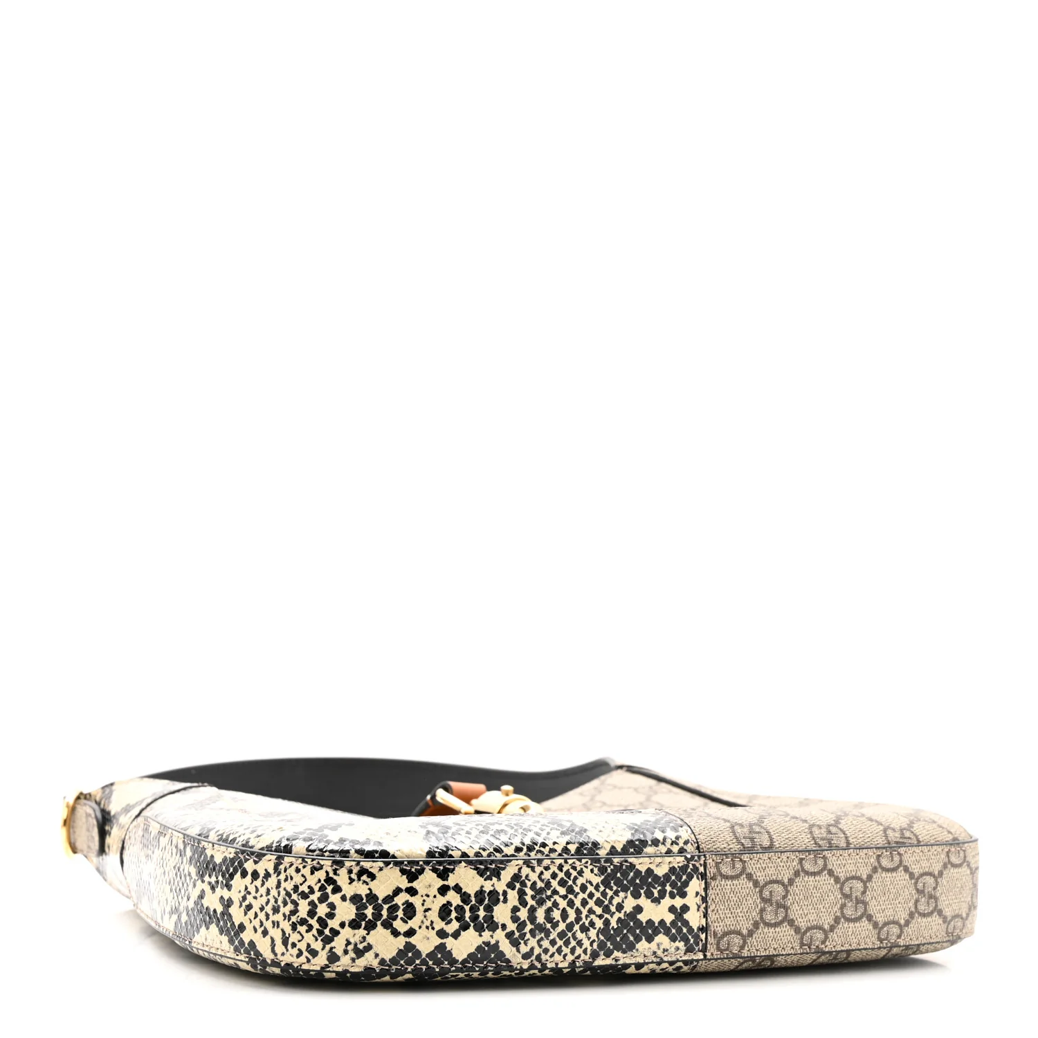 GG Supreme Monogram Snakeskin Small Jackie 1961 Hobo Beige Ebony - Top Club