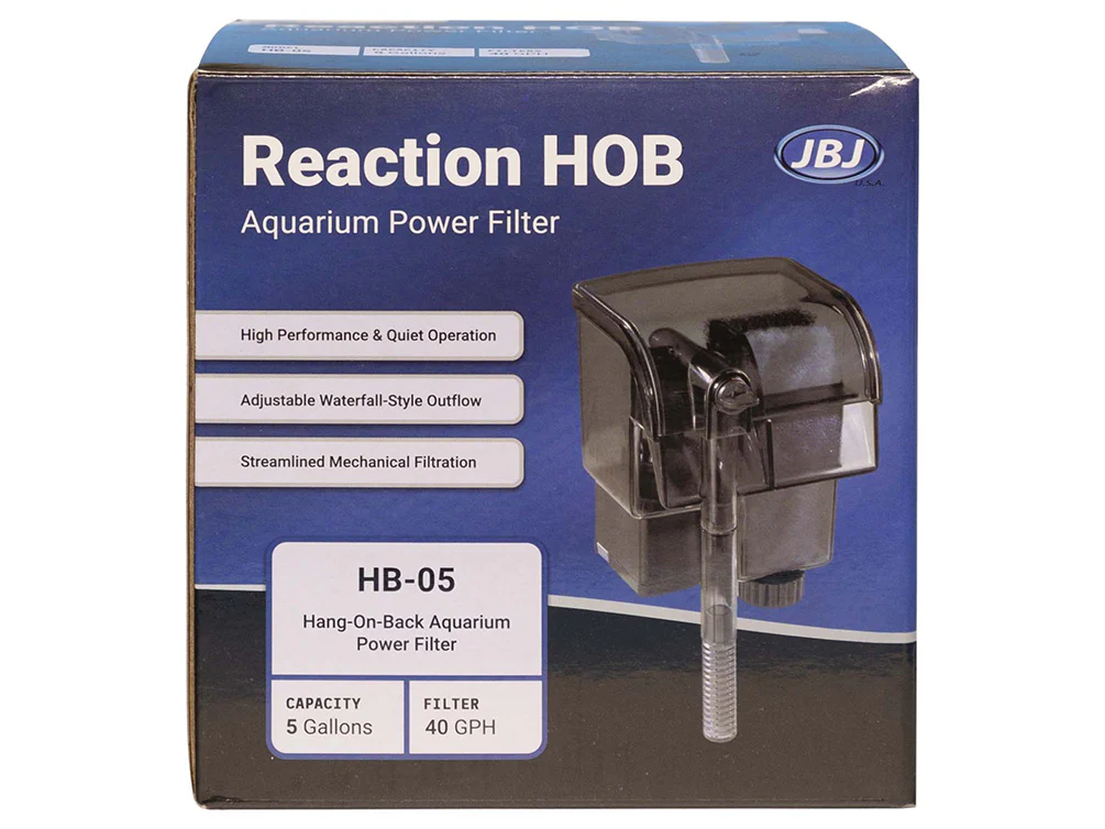 JBJ Aquarium – REACTION Hang-On-Back (HOB) Power Filters