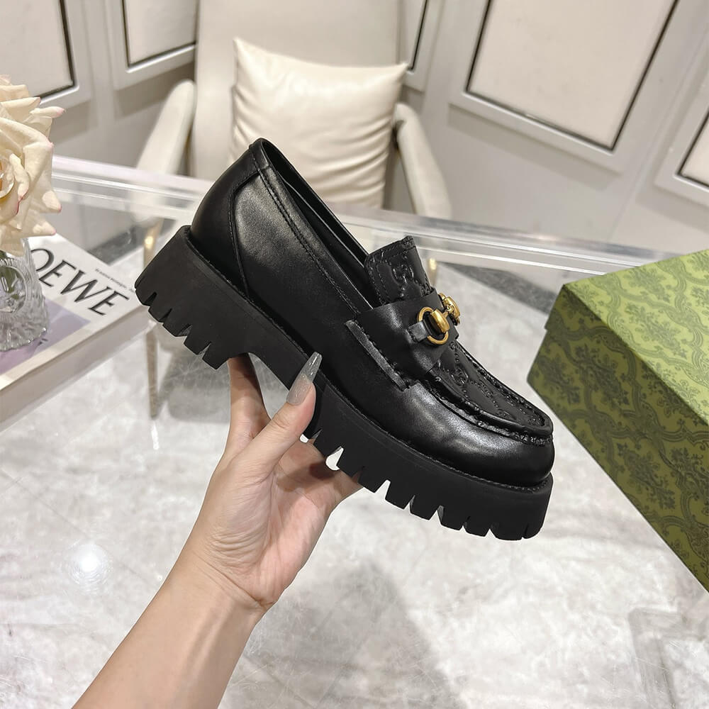 Gucci Women s Horsebit loafer with lug sole - Top Club