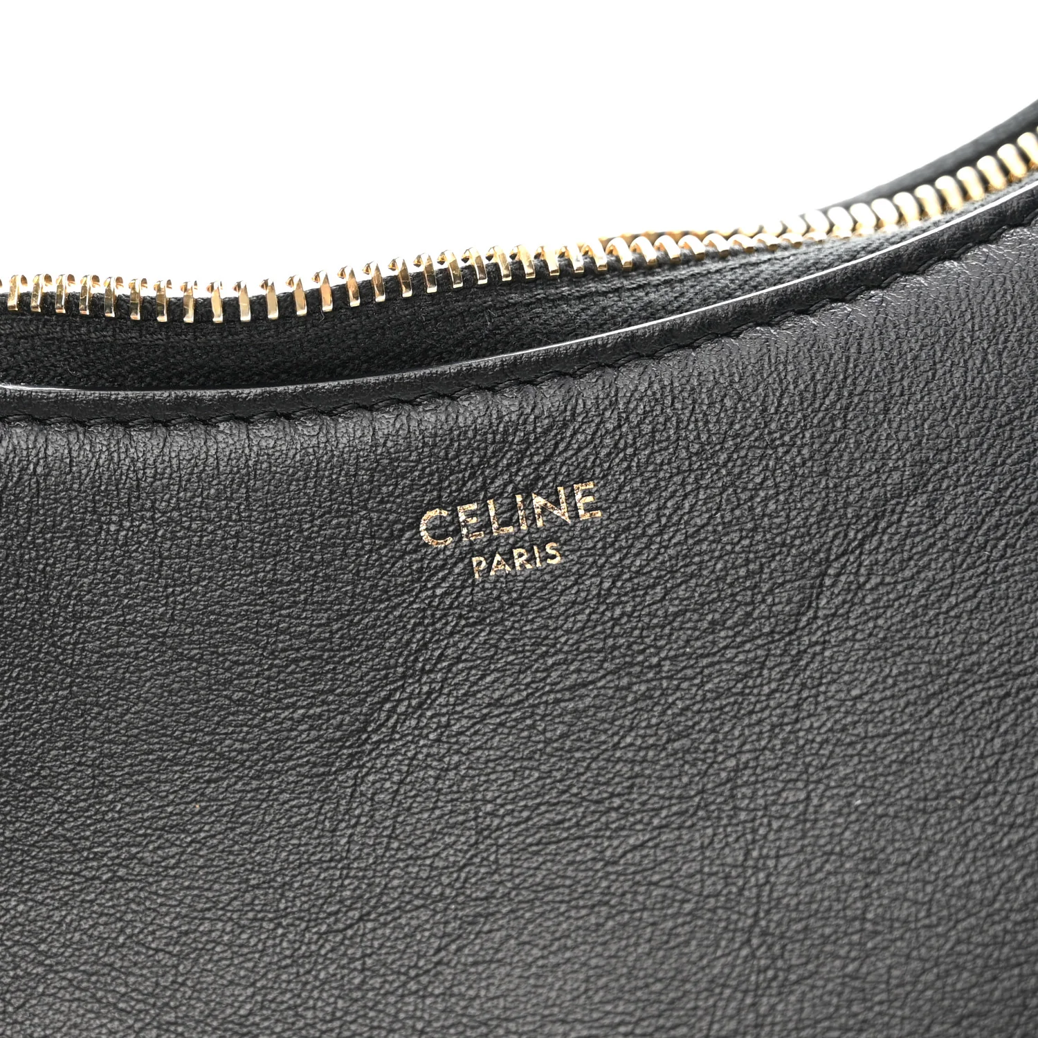 Smooth Calfskin Medium Strap Ava Shoulder Bag Black Tan - Top Club