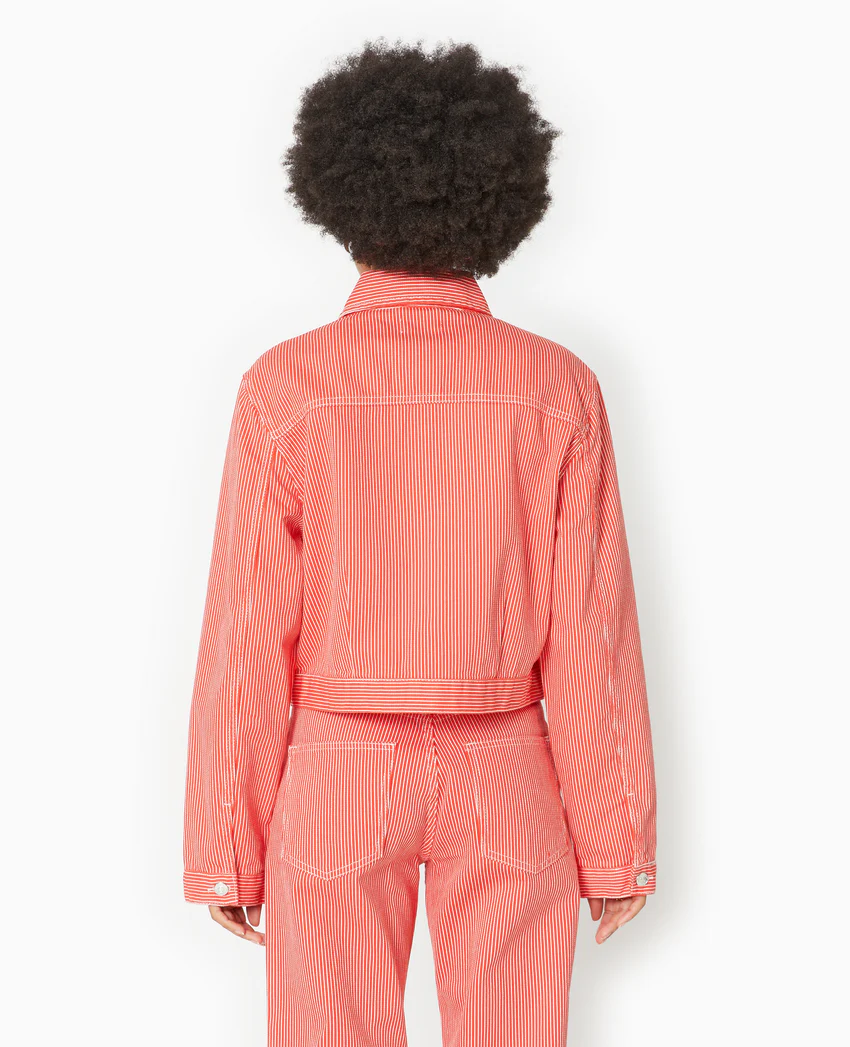Pimkie Veste courte en toile avec fines rayures